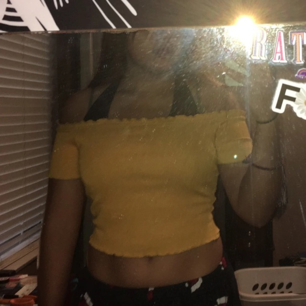Yellow Off The Shoulder Top